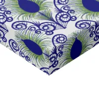 Boho Peacock Feather Jewel Tone-Blue Green Faux Canvas Print