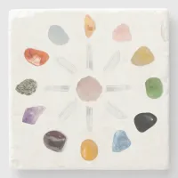 *~* Chakra Crystal Energy Gemstone Marble Stone Coaster