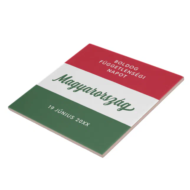 Hungary Independence Day National Flag Ceramic Tile