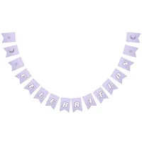 Celebration Cute Lavender Purple Funky Lettering Bunting Flags