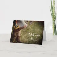 Cowgirl and Sunflowers Will You Be My Bridesmaid Invitation