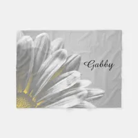 Yellow Floral Highlights Fleece Blanket