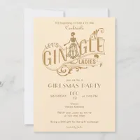 Gin-Gle Girlsmas Ladies Cocktail Christmas Party Invitation