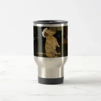 Sitting Pretty or Watching TV Dachshund Travel Mug