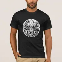 Extraterrestrial Alien in Flowers  T-Shirt