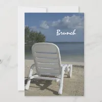 Beach Lounge Chair Post Wedding Brunch Invitation