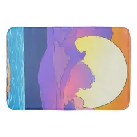 Pastel sunset bath mat