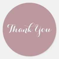 Create Your Own Dusty Rose Thank You Classic Round Sticker