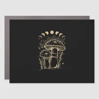 Mushrooms & Minimalism Cottage  Aesthetic Goblinco Car Magnet