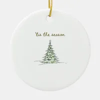 Tis The Season Christmas Tree Debbie Groovy Santa Ceramic Ornament