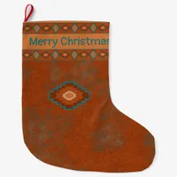 Southwest Diamond Personalized Western Style Large Christmas Stocking