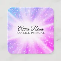 *~* Reiki Healing Massage Energy Rays Square Business Card