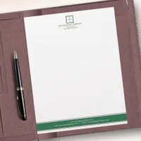 Modern Minimalist Green Border Business Logo Letterhead