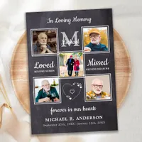 Memorial 5 Photo Collage Celebration Of Life  Invitation