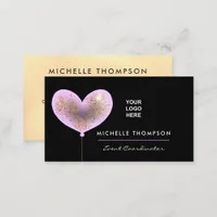 Pink and Gold Business Card