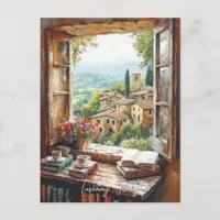 Tuscany Landscape Painting | Italy Travel | Art Postcard