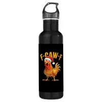 F-Caw-F Chicken Christmas Essential Stainless Steel Water Bottle