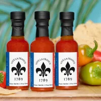 Bastille Day Fleur-de-Lis Tricolore France Flag Hot Sauces