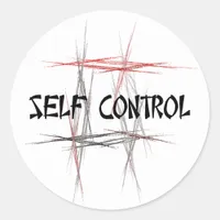 Martial Arts Self Control Classic Round Sticker