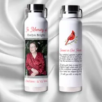 Cardinal Poem Memorial Keepsake  Water Bottle