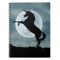 Unicorn Silhouette Full Moon Night Sky, ZKOA Notebook