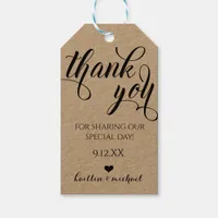 Wedding Favor Thank You Tag - Swirls Calligraphy