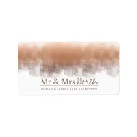 Watercolor Reflections Mr & Mrs Clay ID774 Label