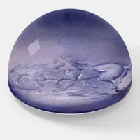 Paperweight - Wild Horses in Blue