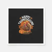 Happy Trumpsgiving Funny Thanksgiving Trumpkin Usa Napkins