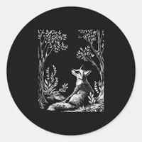 Cottagecore Forestcore Goblincore Forest Woodland Classic Round Sticker