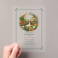 Locally Grown – Farmers Market Birthday Party Acrylic Invitations
