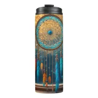 Dreamcatcher in a Window Fall Leaves Thermal Tumbler