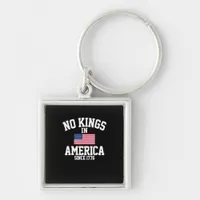 No Kings In America USA Flag Retro Cool Style Keychain