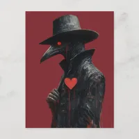 A Plague Doctor With a Heart Horror Art Postcard