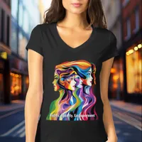 Abstract Colorful Faces | Womens Day | IDW T-Shirt