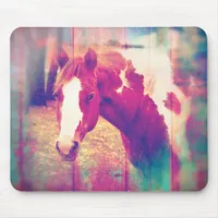 Paint Horse Grunge Mouse Pad