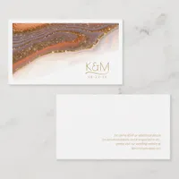 Abstract Glitter Strata Wedding Website SW ID903  Enclosure Card
