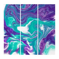 Purple and Teal Fluid Art Marble like 