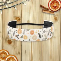 Pretty Orange Slices and Pine Christmas Athletic Headband