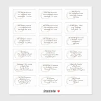Contemporary Individual Guest Name Addresses Sticker