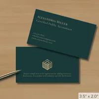 Simple Elegant Accountant Tax Finance Business Card