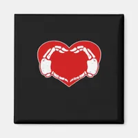 Heart Skeleton Hands Gothic Valentine Red Classic Magnet