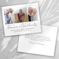 3 Photos Funeral Sympathy Thank You Card Flyer