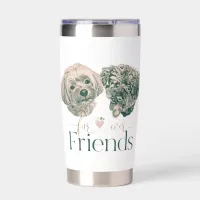 Fur-ever Friends Cute Dogs Tote Bag Insulated Tumbler