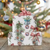 Family Photo Ornaments Christmas Wrapping Paper