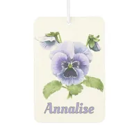 Purple Pansies Botanical Art Personalized  Air Freshener