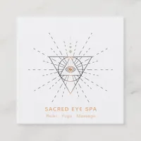 *~* Cosmic Alchemy Sacred Shaman Third Eye Square Business Card
