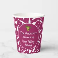 Elegant Wine Tasting Evening Party Paper Cups