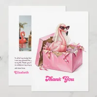 Hottie Shots Club Flamingo Bachelorette Photo Thank You Card