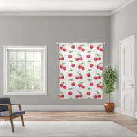 Cherry Pattern on White Cute Sheer Curtains